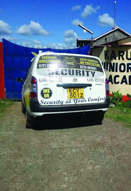 INS alarm response vehicle