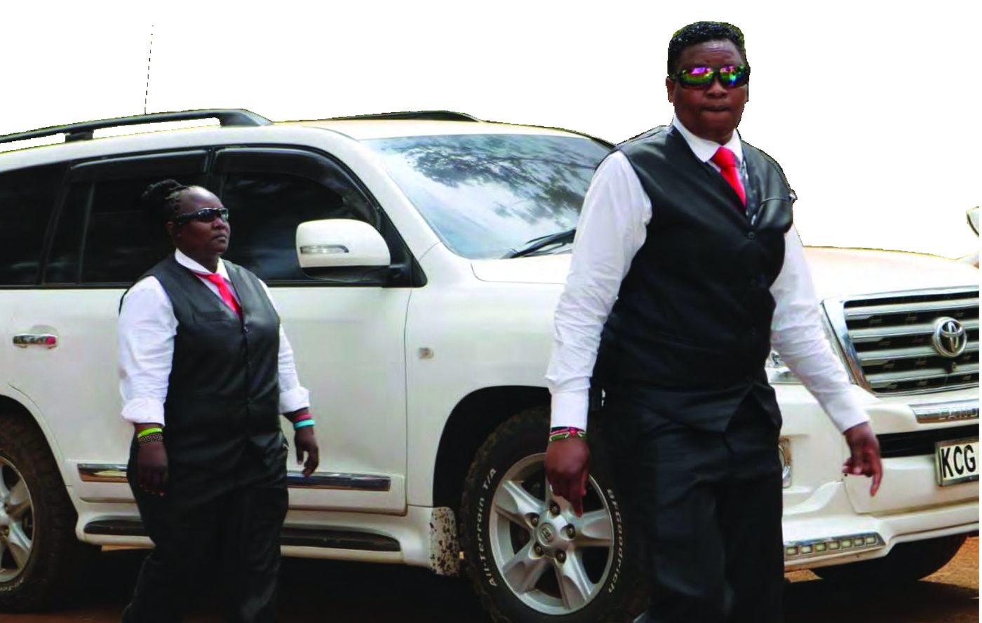 INS executive protection team with client vehicle