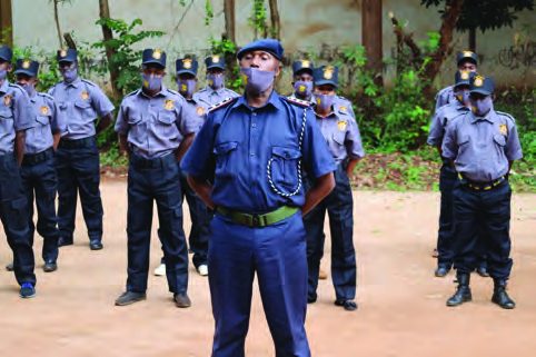 Squad of INS guards in formation