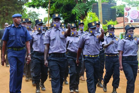 INS guards marching in formation