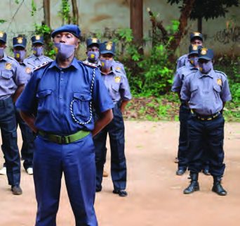 INS guards standing at attention